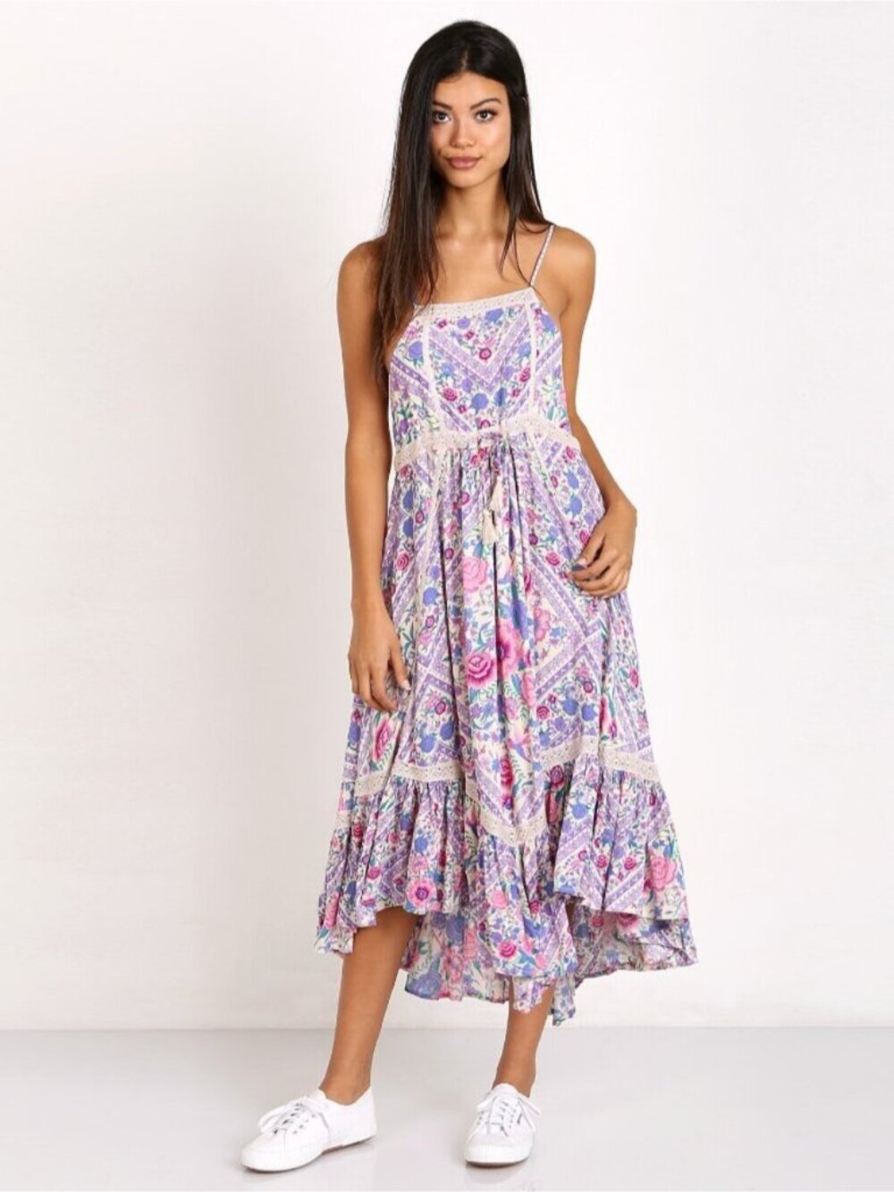 Spell & the Gypsy Collective Babushka Midi Dress Lavender Size Small